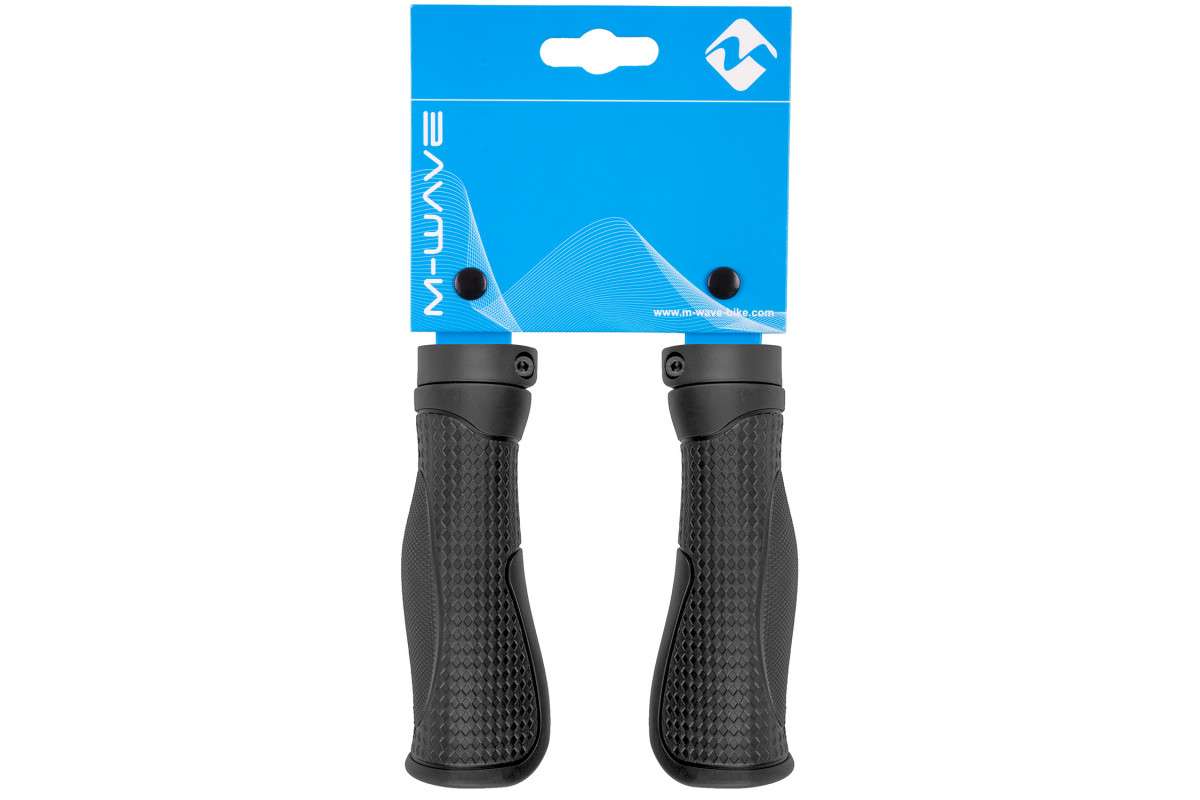 Грипсы M-Wave Cloud Base 2 Fix, 135мм, с фиксатором, 2x компон. сантискольз. структурой, черные